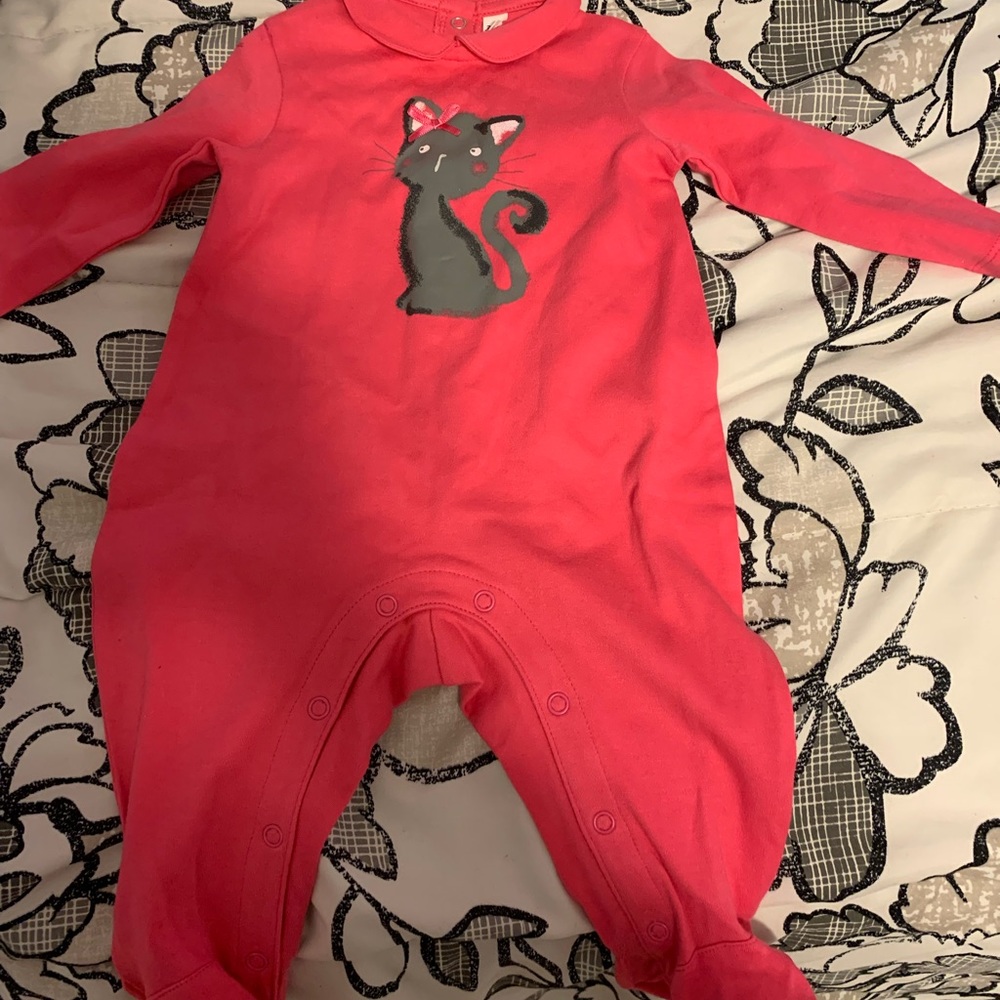 3-6 month footed bodysuit
